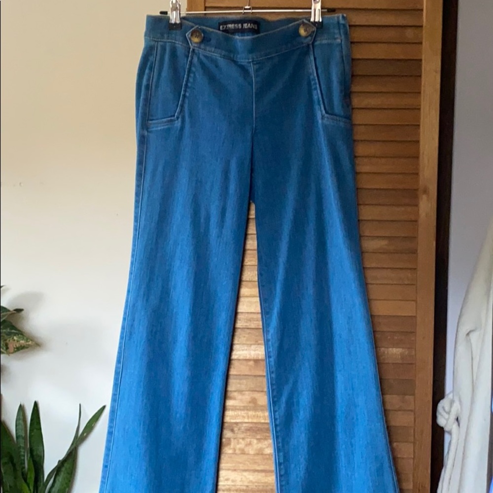 Express high waisted flared jeans
